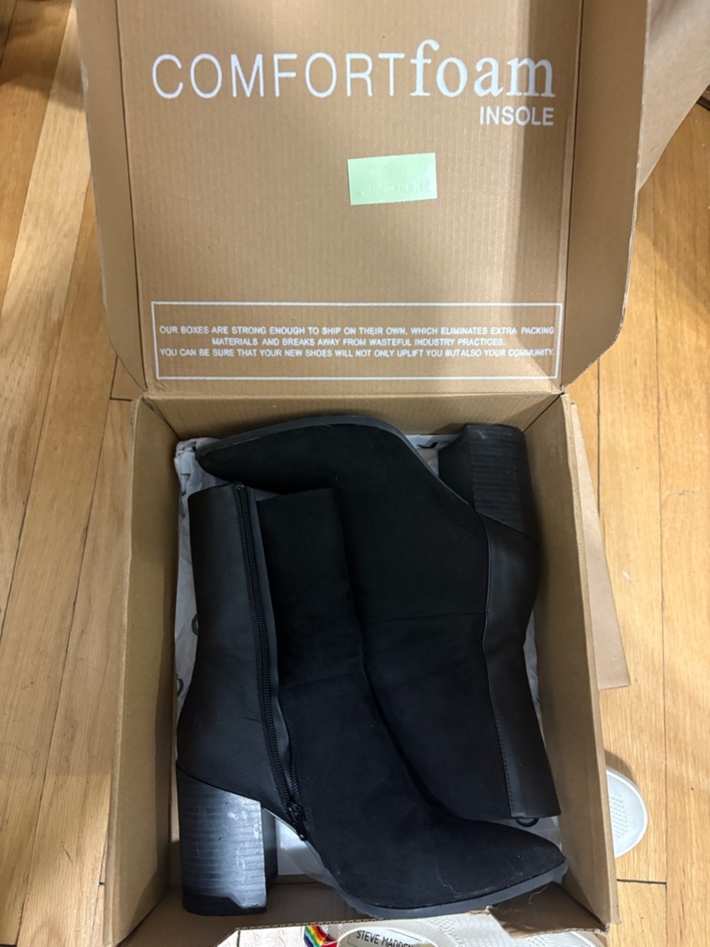 Journee Collection Black Ankle Booties
